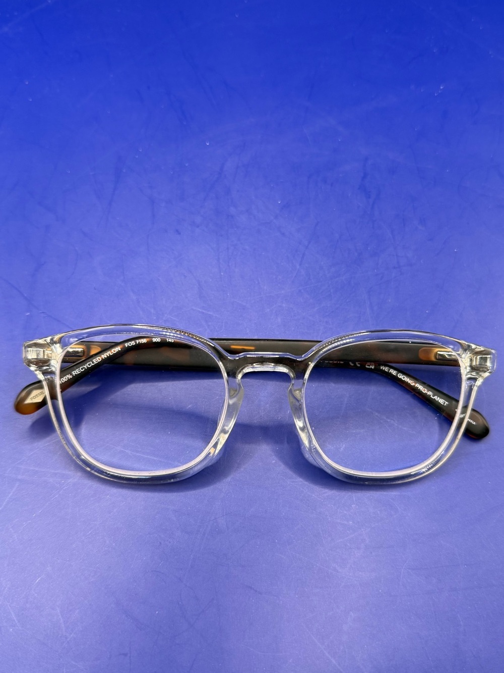 Fossil FOS 7156 900 Eyeglasses - Crystal / Havana Tortoise - 50-20-145 - Eco Rec